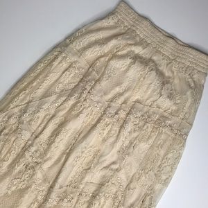 Ivory Lace Maxi Skirt
